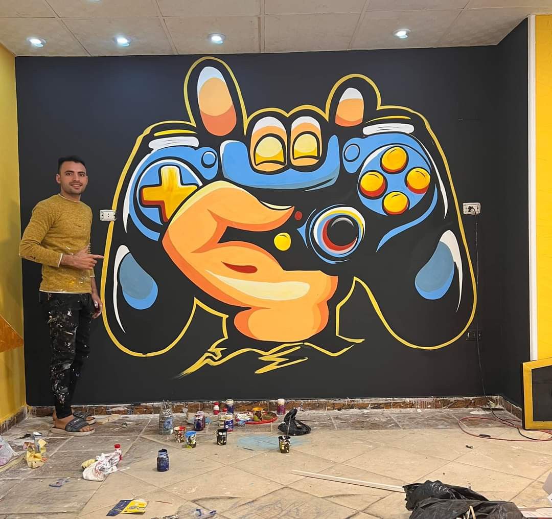 Tech Startup Lobby Mural